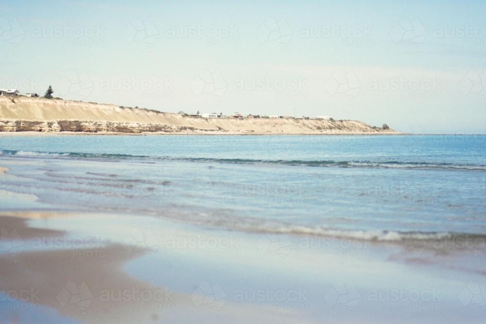 Cliff overlooking a beach - Australian Stock Image