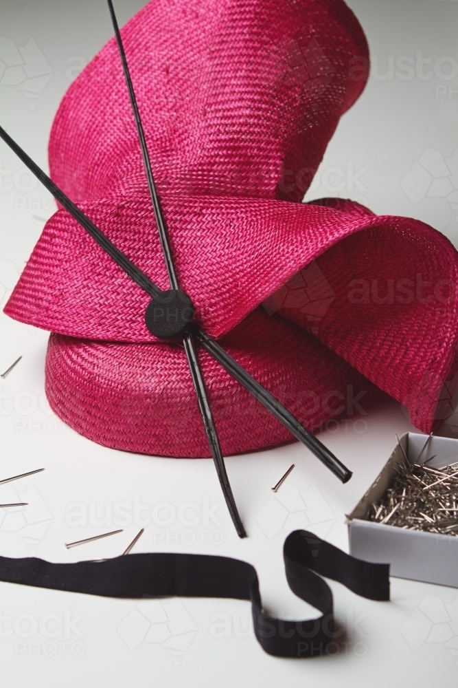 Close up of a ladies fashion hat accessory for the races - Australian Stock Image