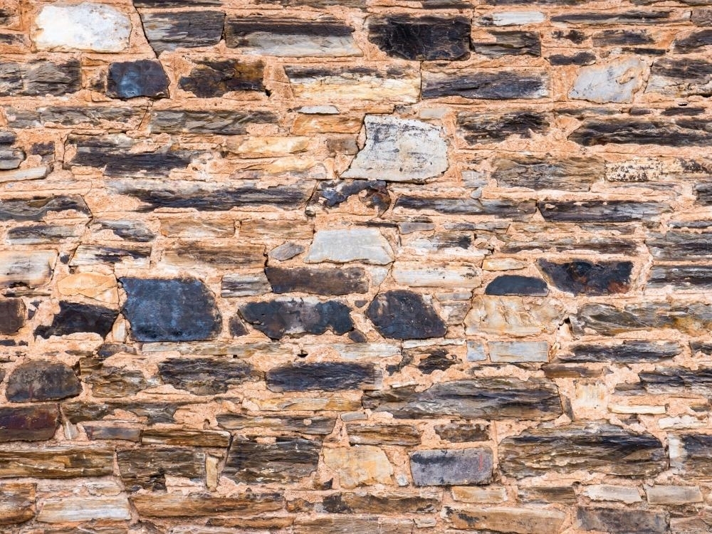 Close up of a stone wall - Australian Stock Image