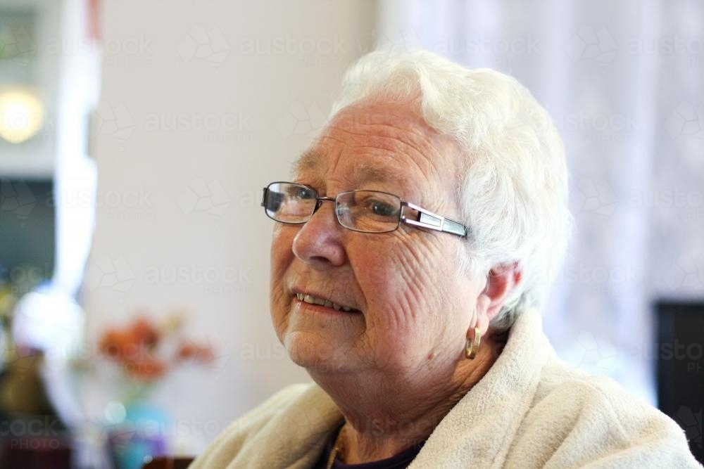 Close up of an elderly lady - Australian Stock Image