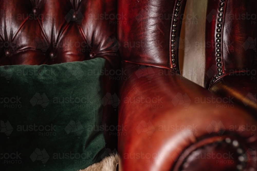 Close-up of armchair arm - Australian Stock Image