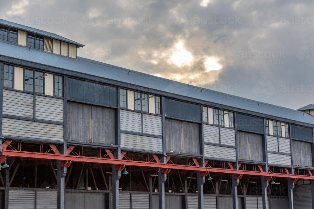 Close up of bulidings on walsh bay, Sydney Harbour - Australian Stock Image