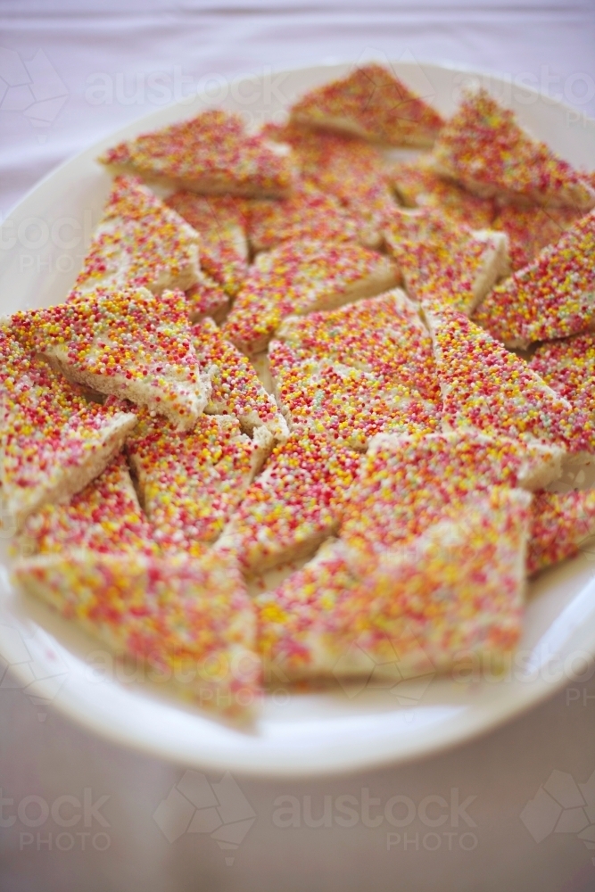 close up of fairy bread - Australian Stock Image
