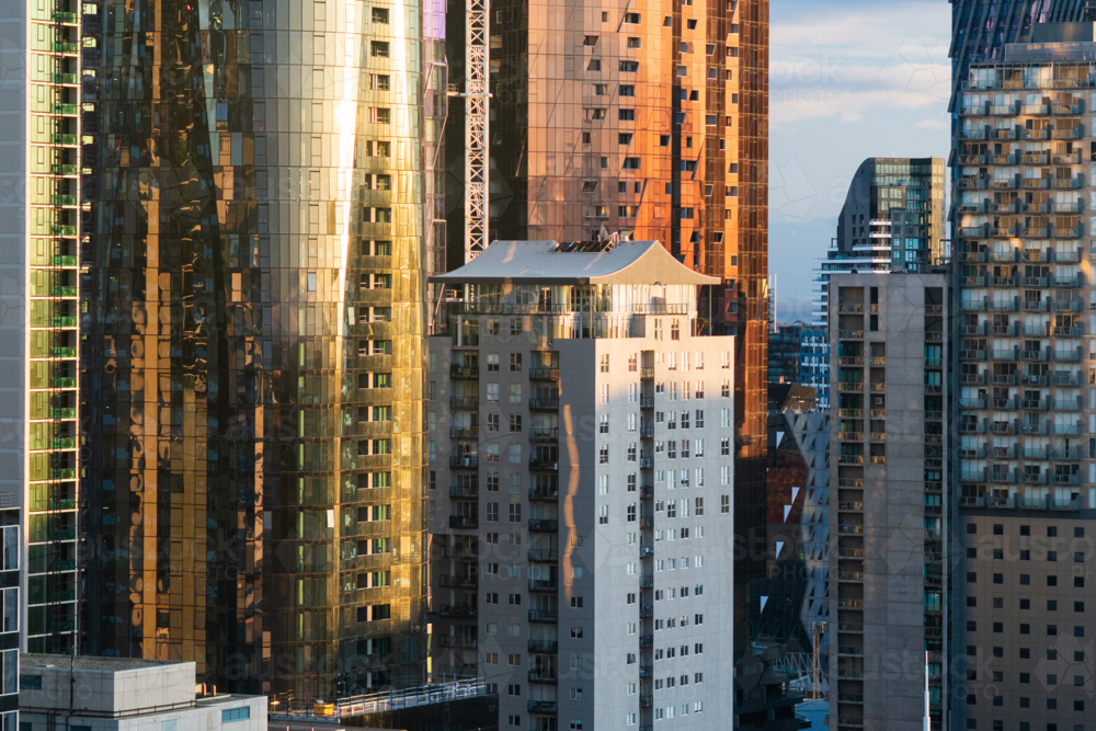 Close-up of Modern Architecture with Urban Texture and Light - Australian Stock Image