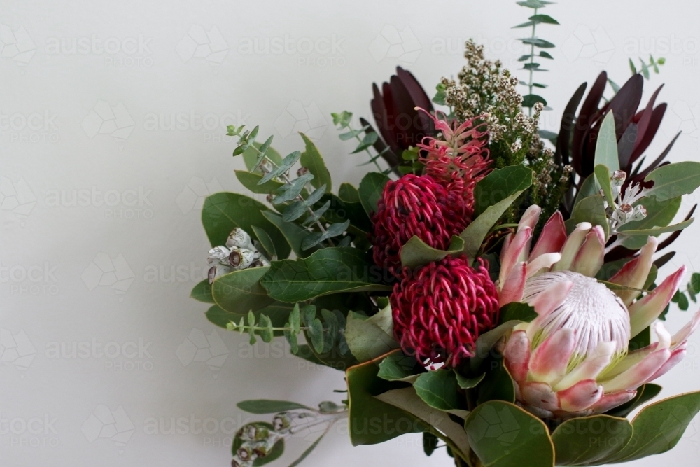 Close up of native floral arrangement indoors - Australian Stock Image