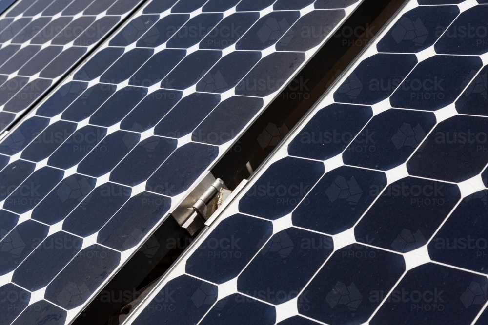 Close up of photovoltaic solar panels - Australian Stock Image