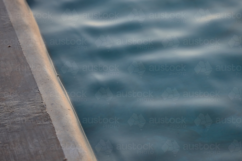 Close-up of sea pool edge - Australian Stock Image