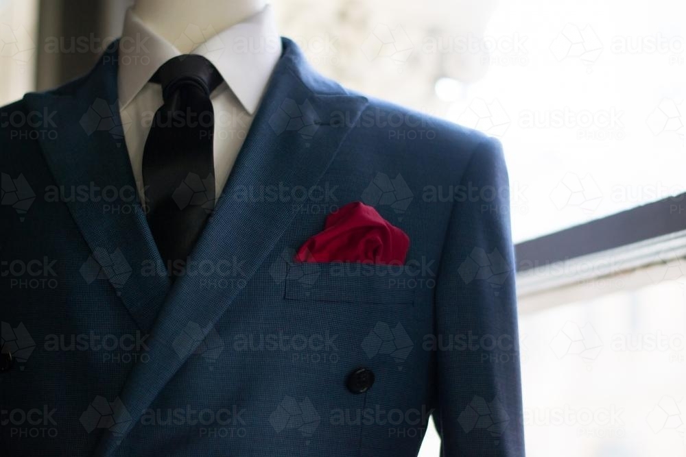 Close up of suit on a mannequin - Australian Stock Image