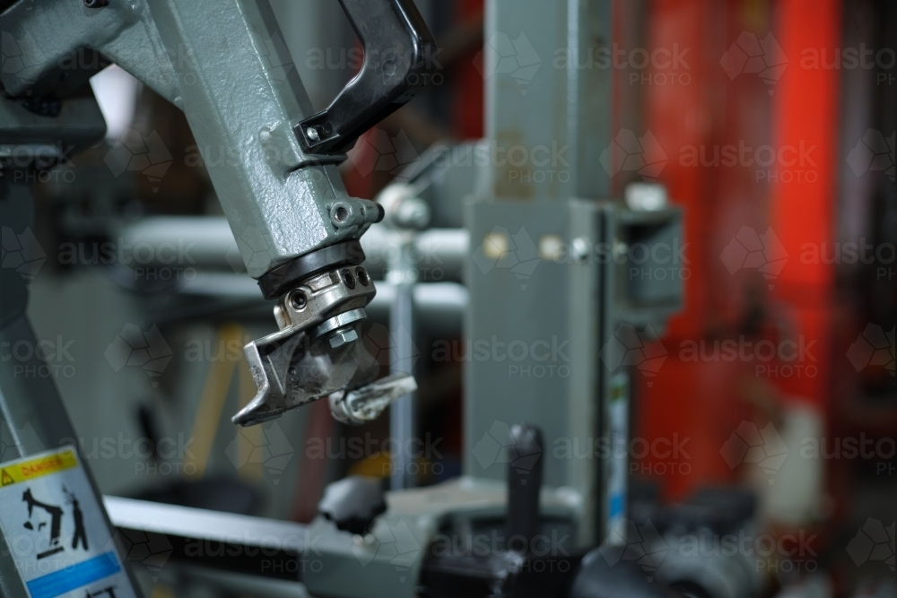 Image of Close-up of tire changer machine - Austockphoto