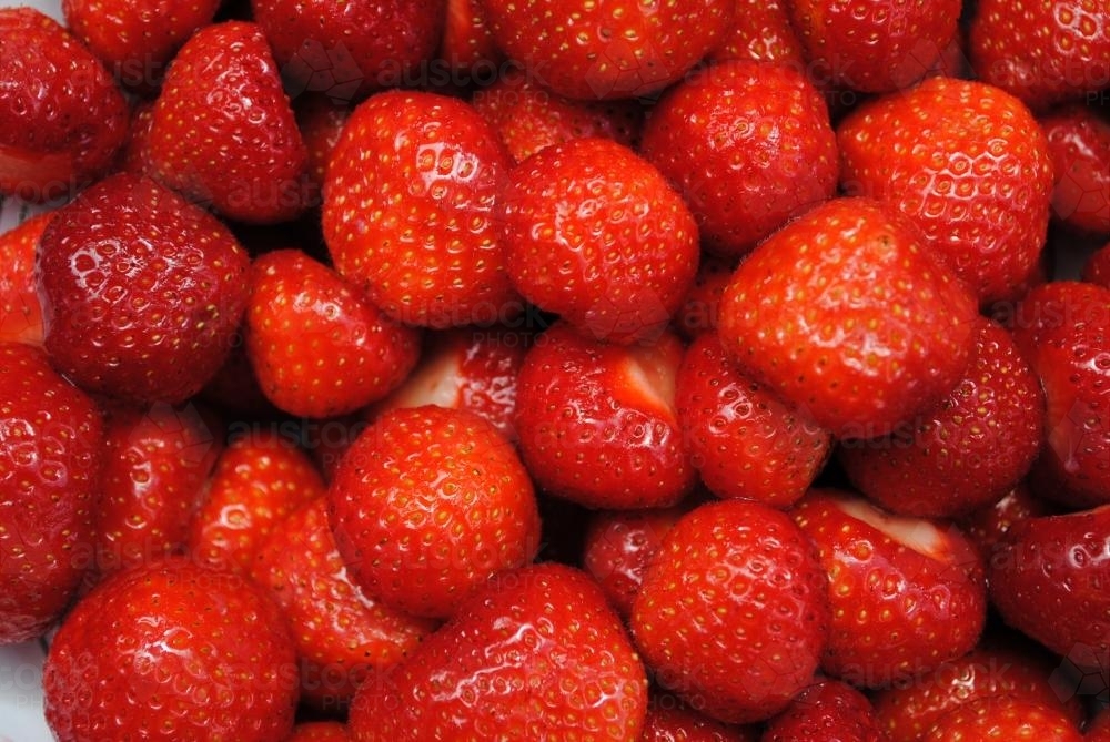 Close up photo of strawberries - Australian Stock Image