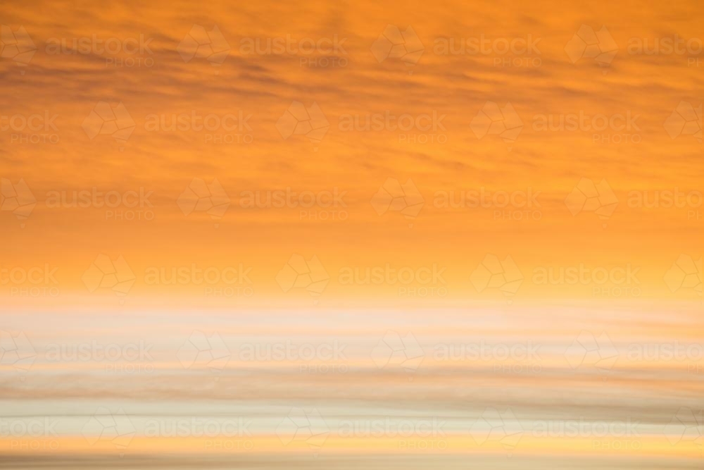 Close up section of a orange sunset sky - Australian Stock Image