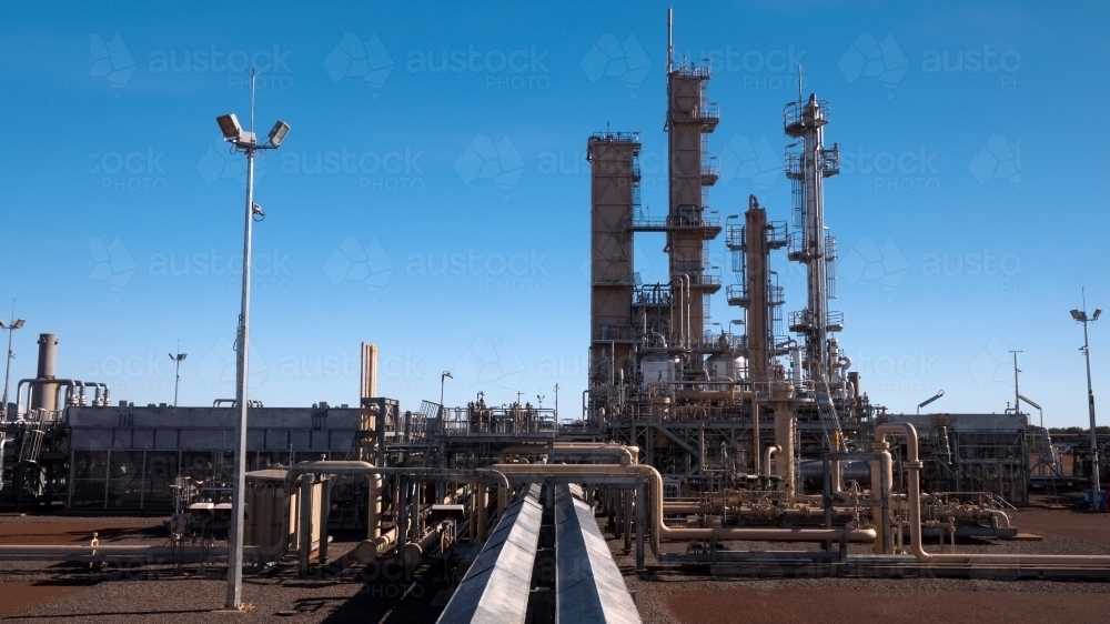 Close up shot of an industrial plant - Australian Stock Image