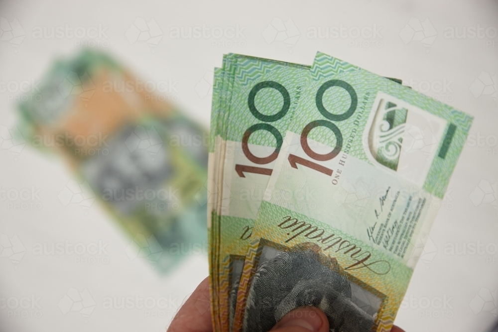 Close up shot of Australian 100 dollar - Australian Stock Image