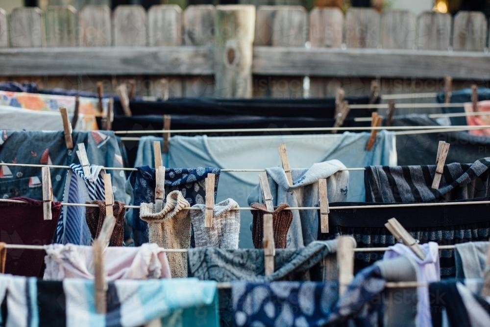 Clothes on the Line - Australian Stock Image