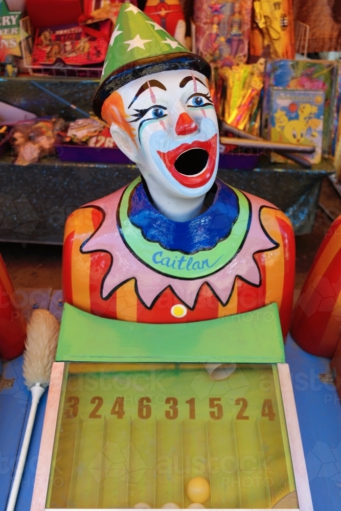 Image of Clown game at country show Austockphoto