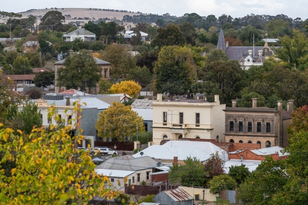 Clunes town view - Australian Stock Image