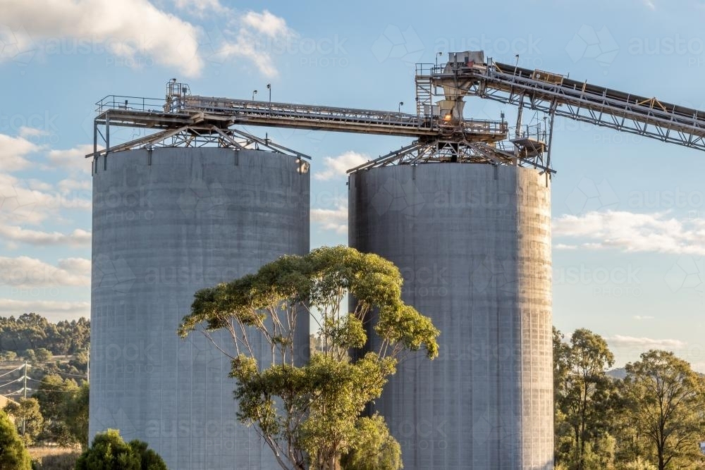 Coal Silos - Australian Stock Image