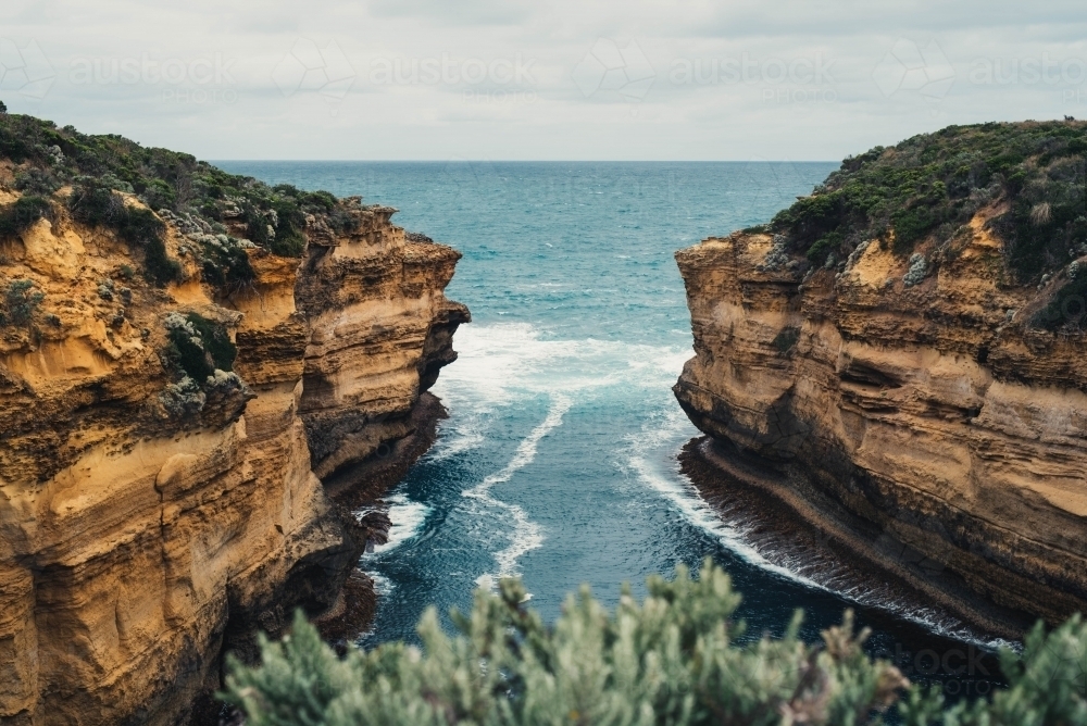 Coastal cliffs of Lock Ard Gorge - Australian Stock Image
