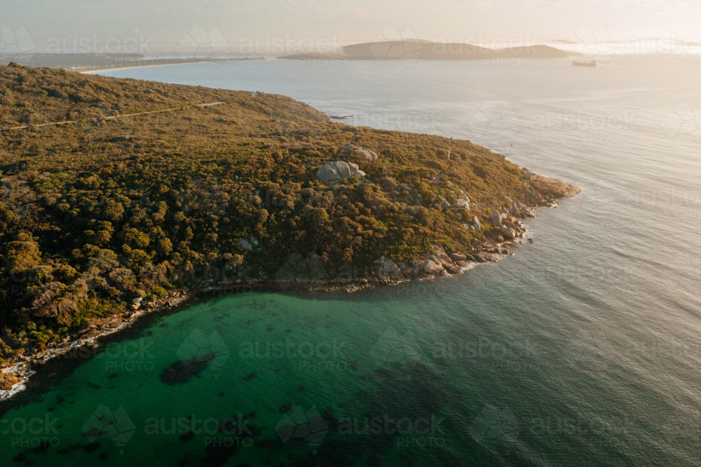 Coastal headland in morning light - Australian Stock Image