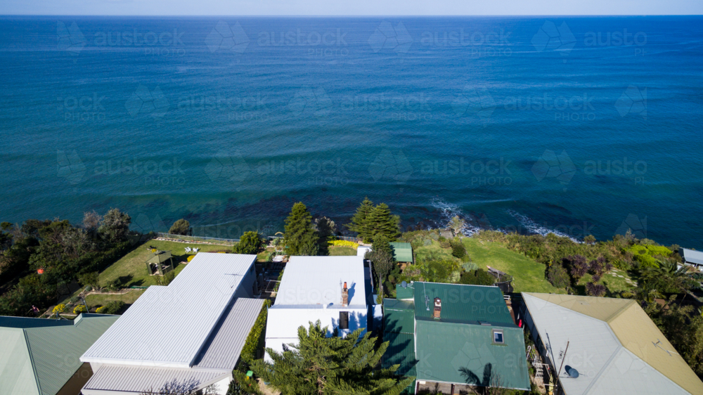 Coastal houses with an ocean view. - Australian Stock Image
