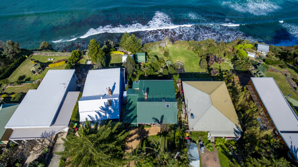 Coastal houses with an ocean view. - Australian Stock Image