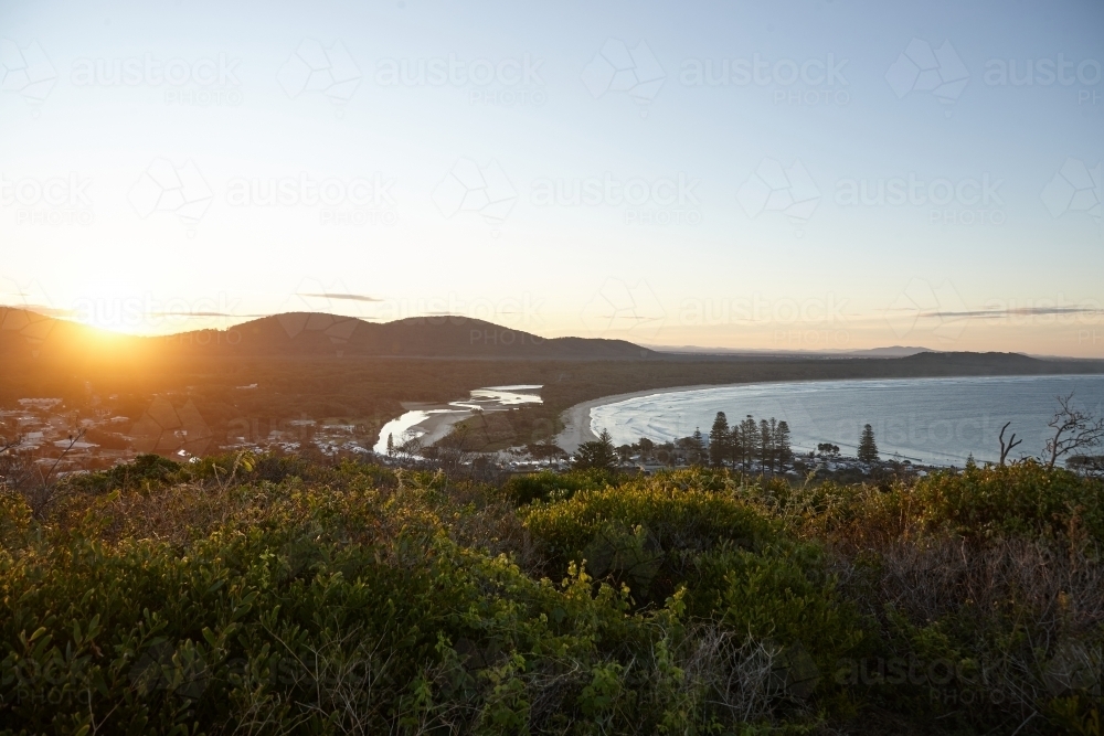 Coastal landscape on sunrise - Australian Stock Image