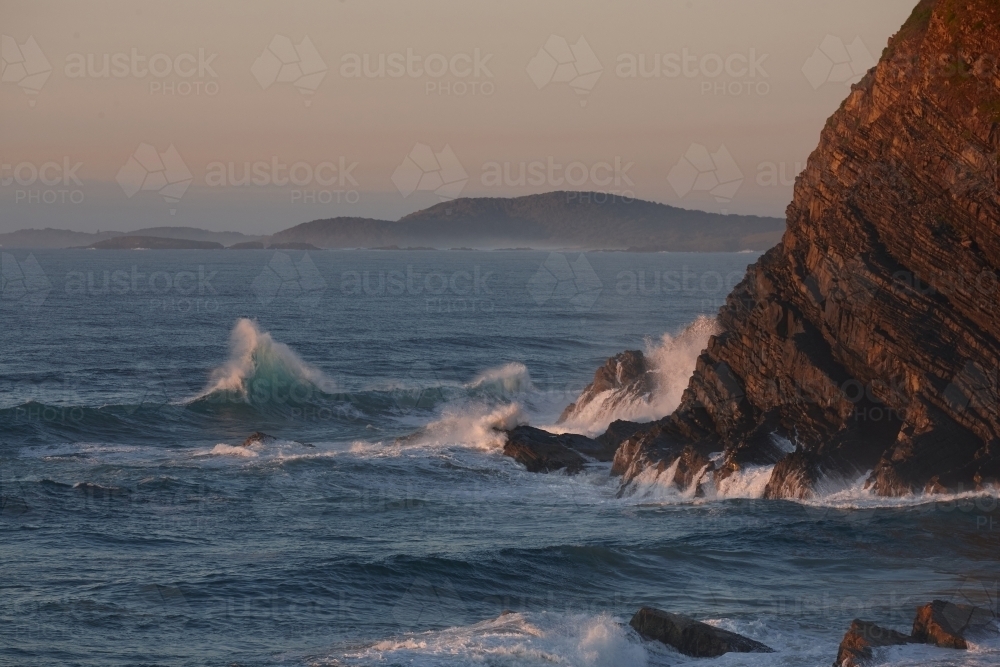 Coastal landscape on sunrise - Australian Stock Image