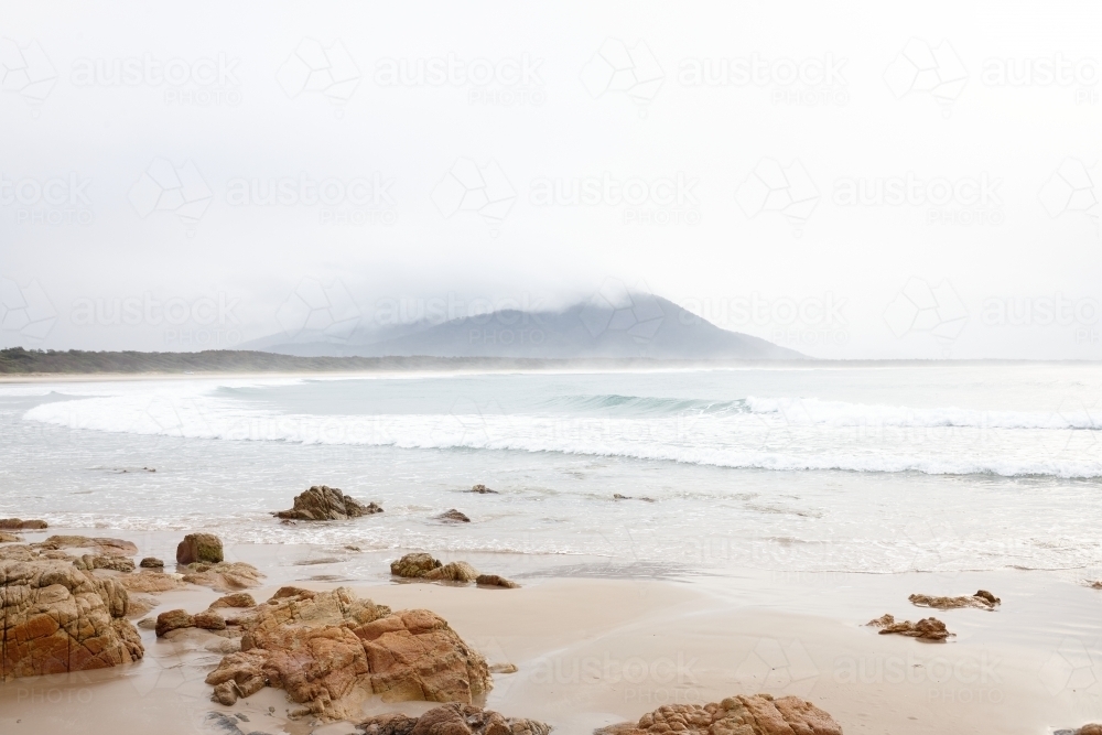 Coastal landscape overcast morning - Australian Stock Image
