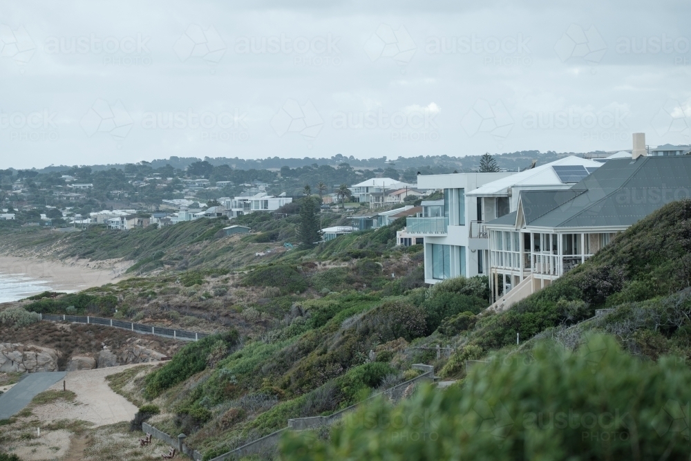 Coastal Living on the Fleurieu Peninsula, South Australia on overcast day - Australian Stock Image