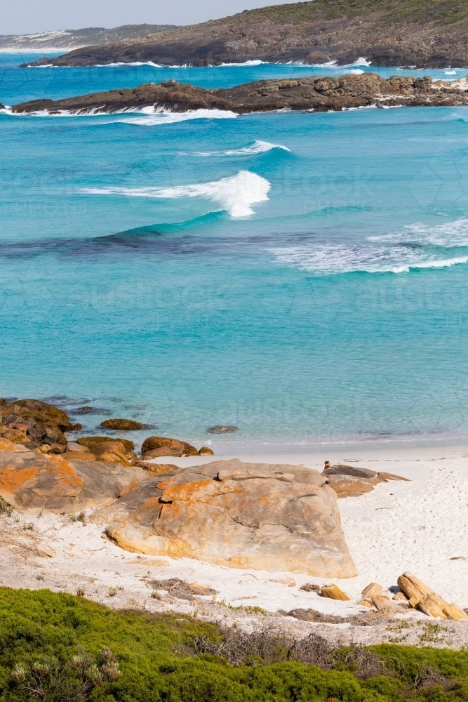 Coastal scene at Native Dog Beach - Australian Stock Image