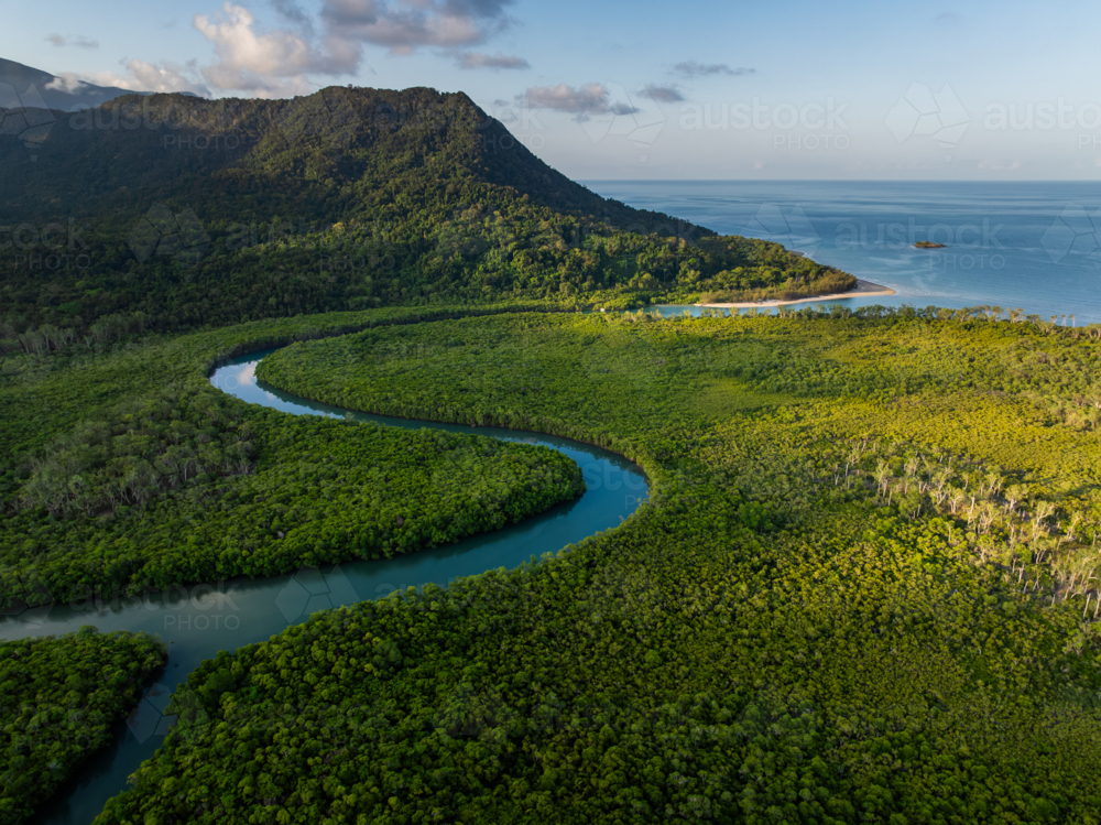 Coastal waterways along the Daintree Coast - Australian Stock Image