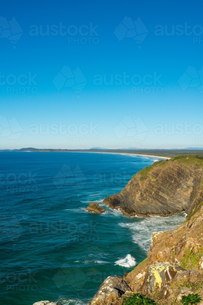 Coastline with cliffs in the foreground - Australian Stock Image