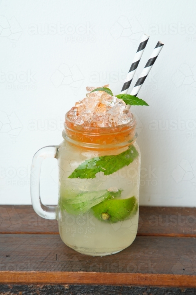 Cocktail cooler on a mason jar - Australian Stock Image