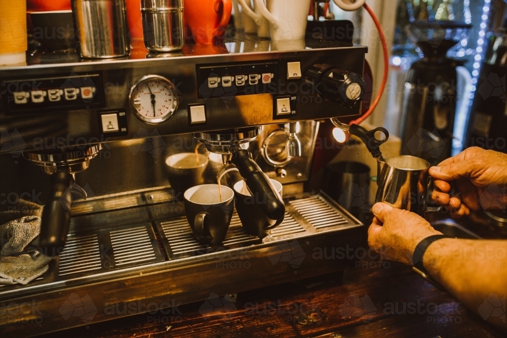 Coffee being made - Australian Stock Image