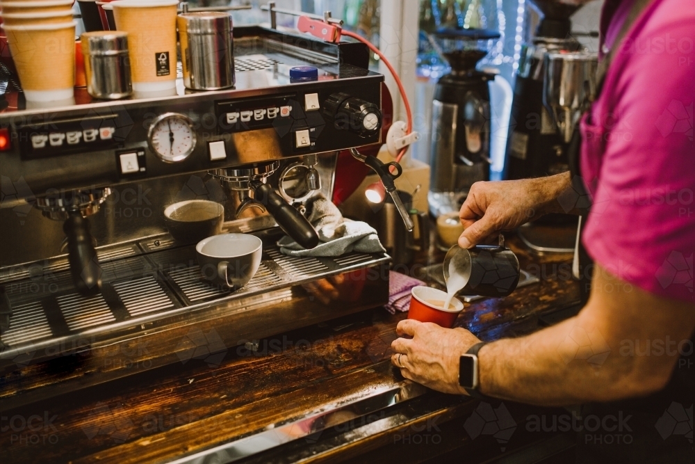 Coffee being made - Australian Stock Image