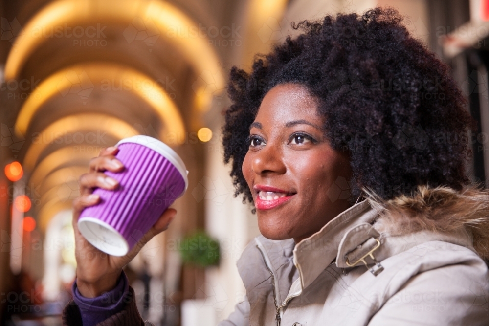 Coffee in the City - Australian Stock Image