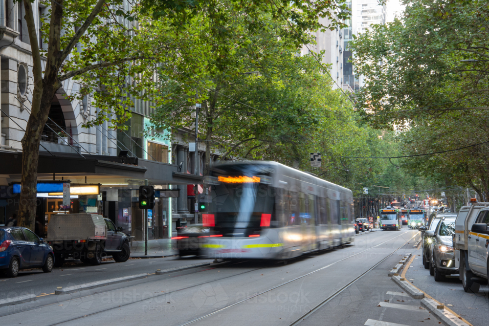 Collins Street Tram - Australian Stock Image