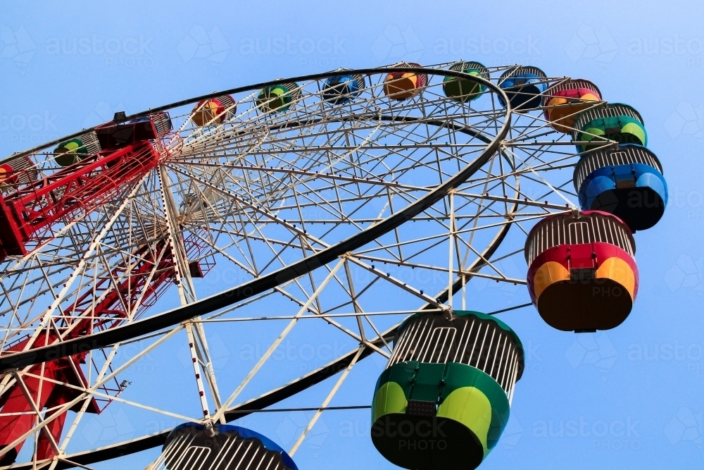 Colourful ferris wheel at Luna Park - Australian Stock Image