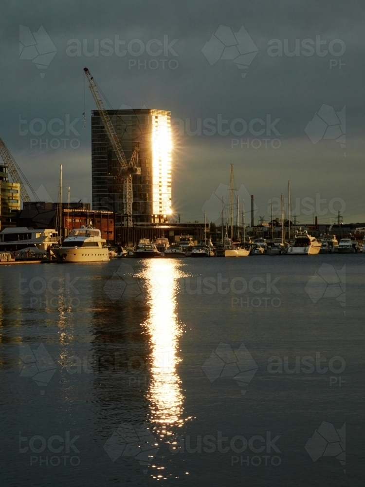 Commercial Construction in Docklands, Melbourne - Australian Stock Image