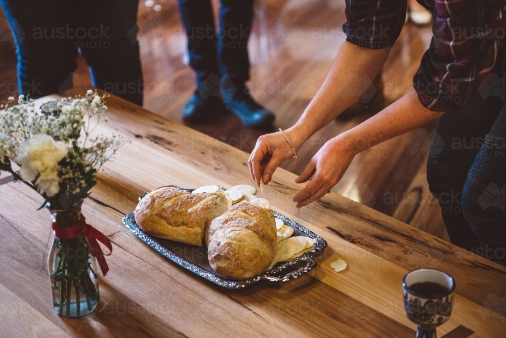 Communion bread - Australian Stock Image