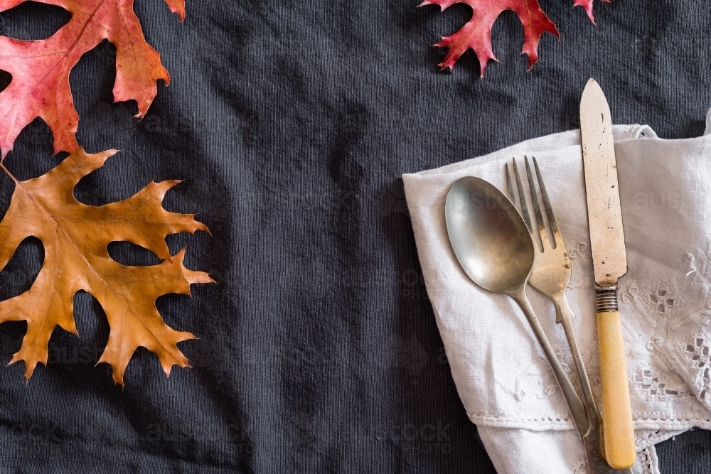 concept for autumn menu planning - Australian Stock Image