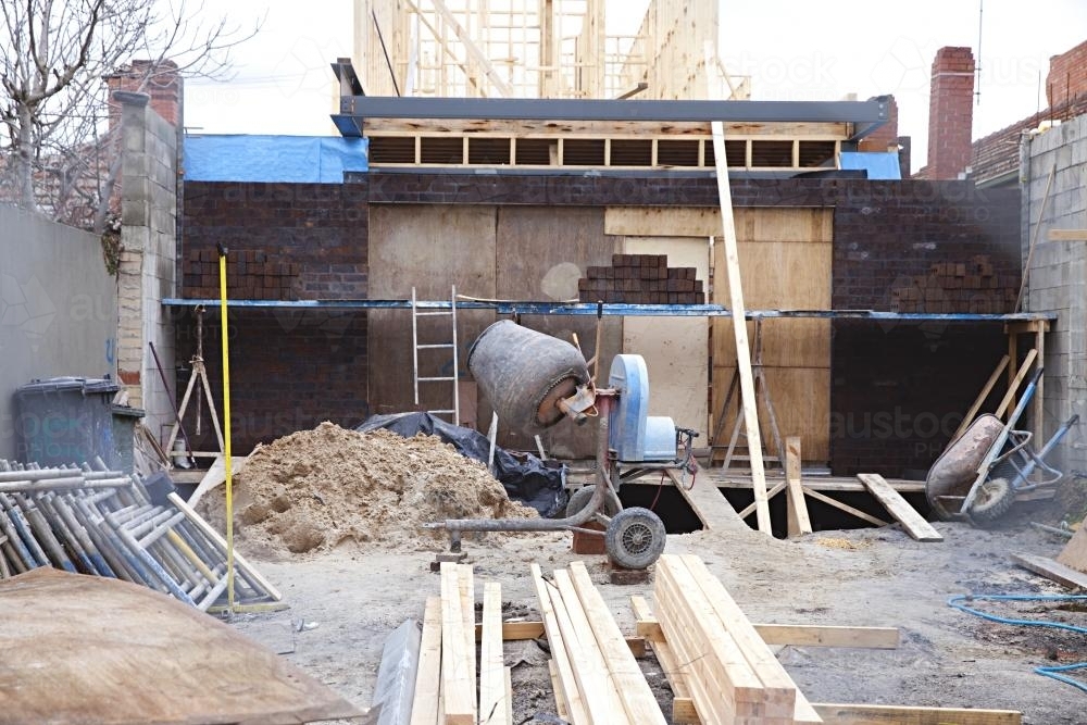 construction of house in process - Australian Stock Image