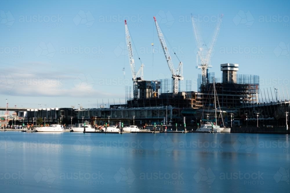 Construction of new Apartment Buildings, Docklands, Melbourne, Victoria - Australian Stock Image