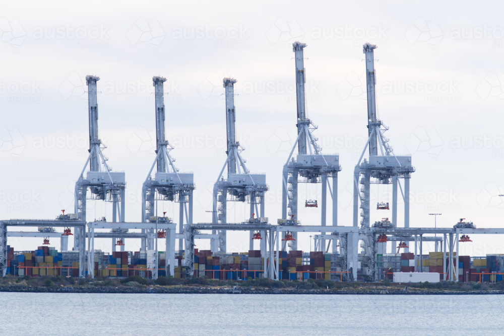 Container cranes - Australian Stock Image