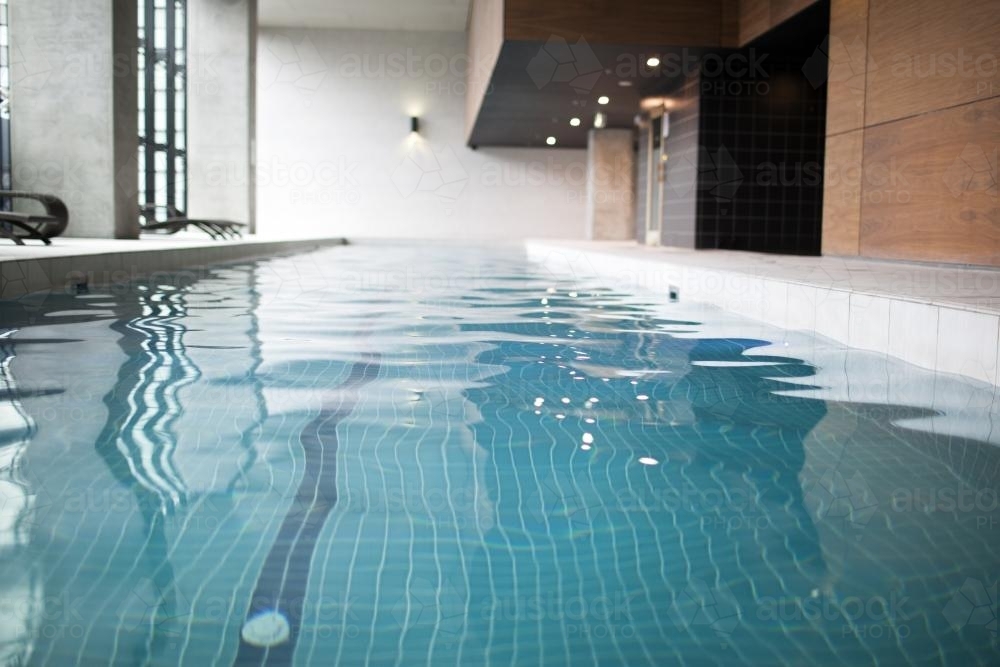 Contemporary indoor lap pool - Australian Stock Image