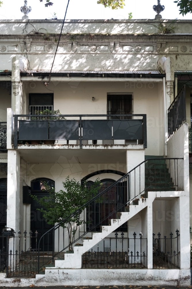 Conversion of Victorian terrace homes in inner city suburb - Australian Stock Image