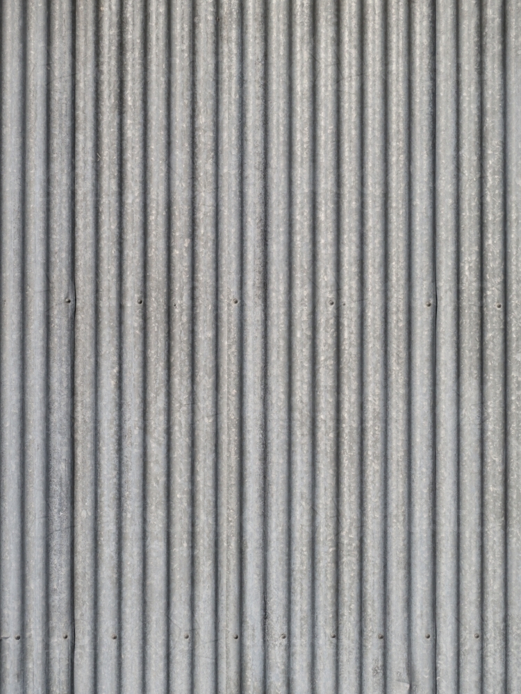 Corrugated Iron on the side of a shed - Australian Stock Image
