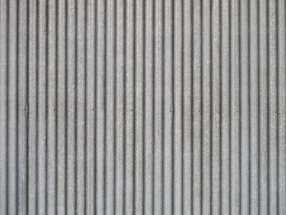 Corrugated Iron on the side of a shed - Australian Stock Image