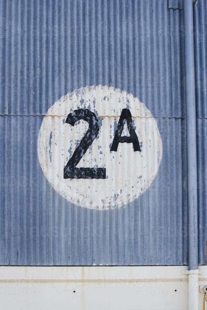 Corrugated iron shed at Beauty Point Tasmania - Australian Stock Image
