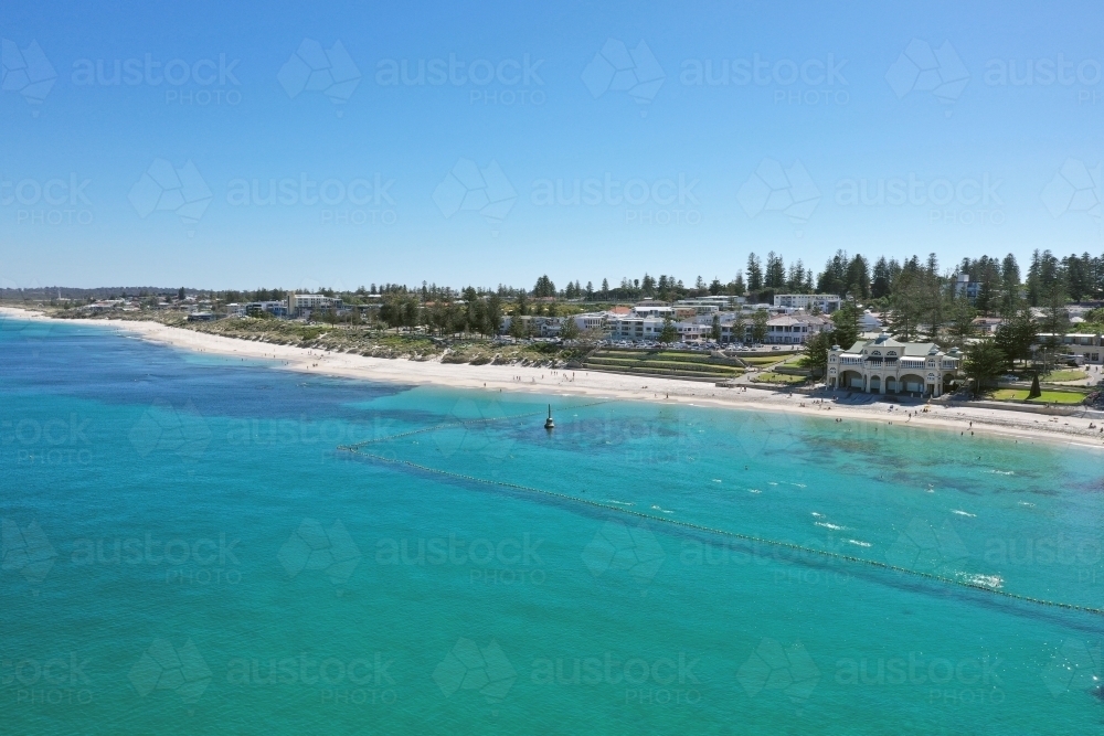 Cottesloe beach on a clear summer's day in Western Australia - Australian Stock Image